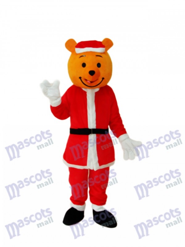 Gelb Weihnachtsbär Maskottchen Erwachsene Kostüm Tier