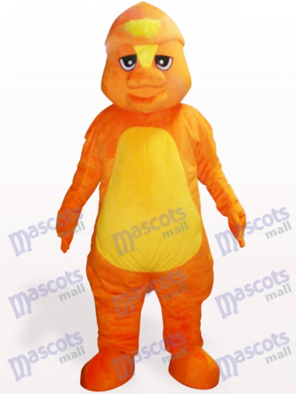 Gelbes Dinosaurier Maskottchen Kostüm für Erwachsene