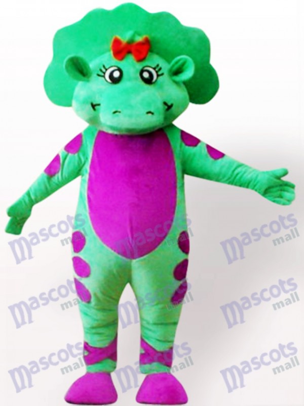 Grünes Dinosaurier Maskottchen Kostüm für Erwachsene