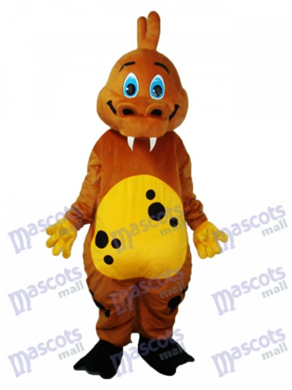 Golden Brown Dinosaurier Maskottchen Erwachsene Kostüm Tier