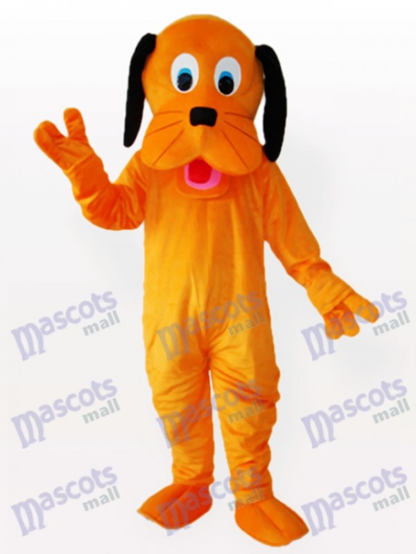 Schwarze Ohren Orange Hund Maskottchen Lustiges Kostüm