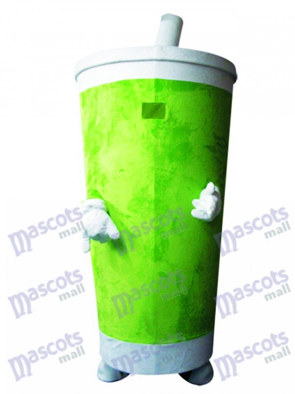 Green Sippy Cup Getränke Tumbler Maskottchen Kostüm Lebensmittel