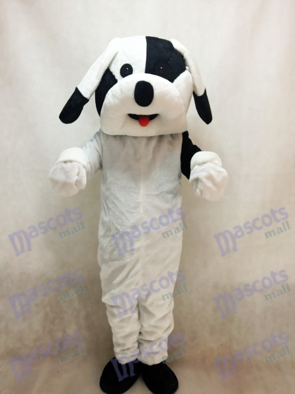 Schwarz Weiß Hund Maskottchen Erwachsene Kostüm Tier