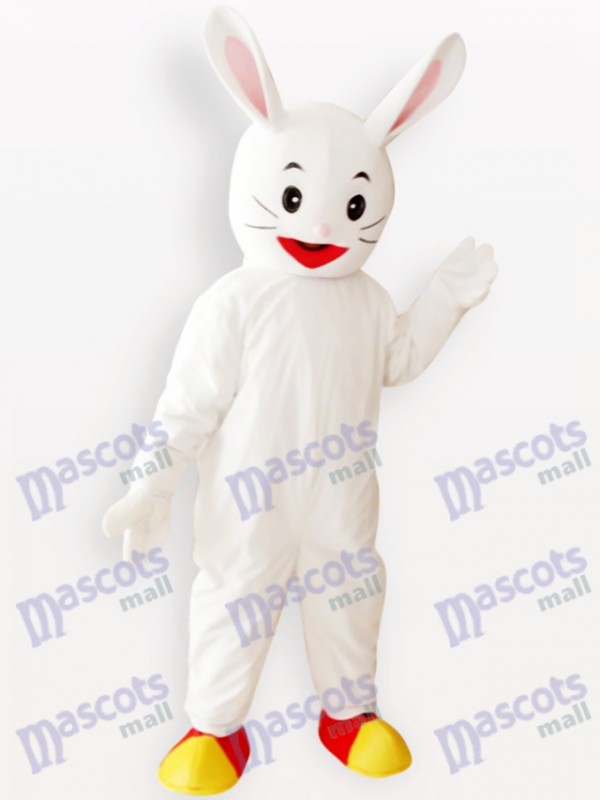 Weißes Osterhasen Kaninchen Tier erwachsenes Maskottchen Kostüm